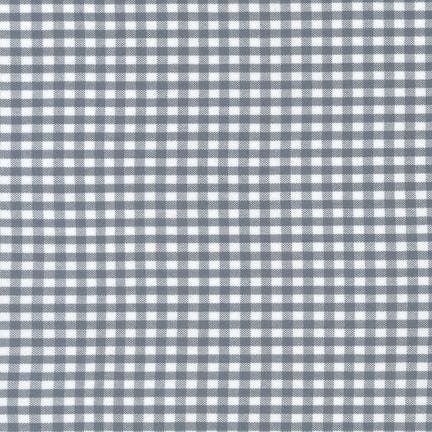 Carolina Gingham Silver P-5689-186, Robert Kaufman, Quilt Fabric, Cotton Fabric, Check Fabric, Fabric By The Yard