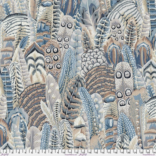 Kaffe Fassett FEATHERS GRAY PWPJ055, Free Spirit Fabrics, Quilt Fabric, Cotton Fabric, Quilting Fabric, Kaffe, Fabric By The Yard