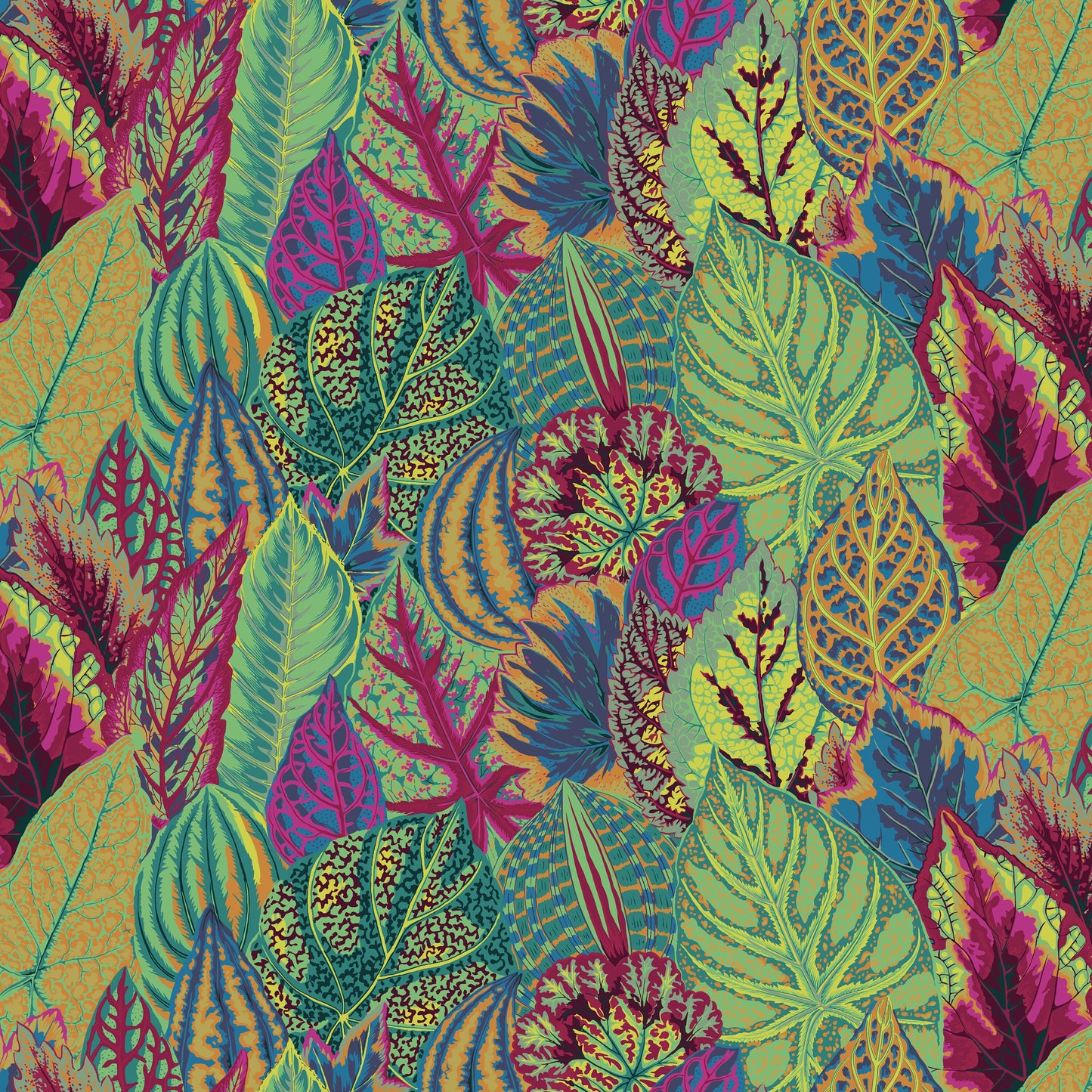 Kaffe Coleus Moss PWPJ030, Kaffe Fassett Fabric, Philip Jacobs, Quilt Fabric, Quilting Fabric, Collage Fabric, Cotton Fabric By The Yard