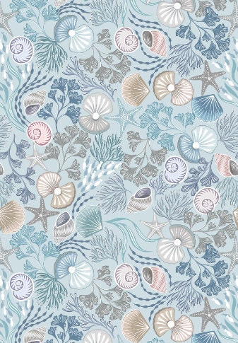 Shells and Pearls - Light Blue